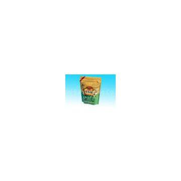 Kraft Paper Stand Up Zip Lock Packaging Bags BPA free For Tea