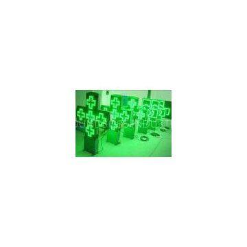 China RF/ Bluetooth controller P16 outdoor green pharmacy led signs cross