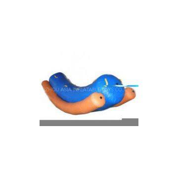 0.9mm Thickness PVC Tarpaulin Inflatable Water Totter / CE Approved Air Pump