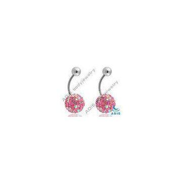 Surgical Steel Beautiful Pink Fashion Banana Belly Bar Ferido Ball For Engagement