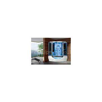 waterproof Tempered glass, alu-column, acryl top tray, plyurethane seat Corner tempered glass sauna