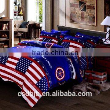 2017 NEW DESIGN FLAG FLANNEL 4PCS BEDDING SET
