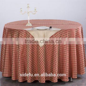 Custom Modern Design Table Linen Hotel Jacquard Round Table Cloth