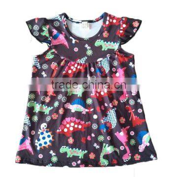 cheap china wholesale clothing dinosaur pattern designclothes for baby girl flutter sleeve baby clothes cotton