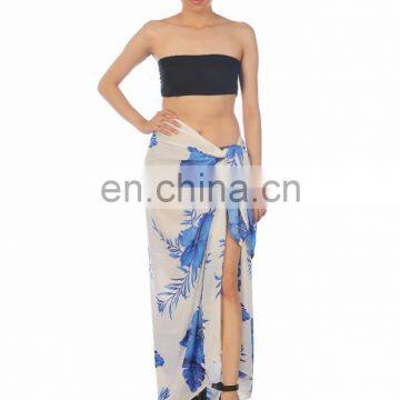 Lofbaz Women's Beach Pareo Sarong Fringeless Wrap Dress Rayon Sexy Cover-up Swimwear Summer photo-5