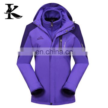 Women's New Design coat Waterproof Breathable 3 in 1 Jacket