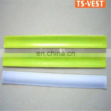 Security protection roadway safety eco-friendly funny Fashion sport reflector snap PVC wrist band