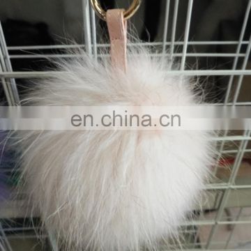 fox fur Pompoms for Keychain Pom Pom Bag Charm Fur Accessory