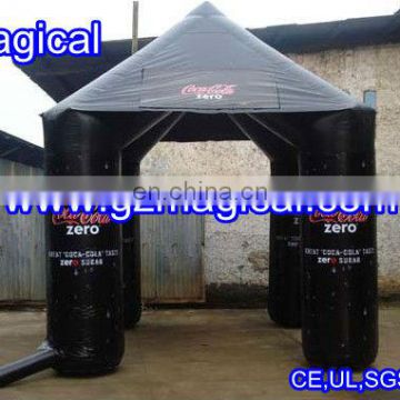 Inflatable black cone advertising booth