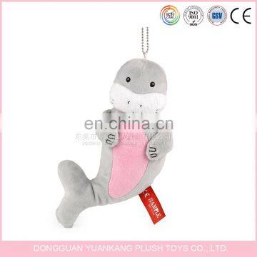 10cm Plush keychain sea animal Baby grey dolphin doll