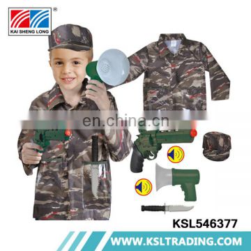 Long sleeve soldier children police costume party cosplay for sale