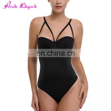 Drop Shipping Oem Harness Black Extra Control Slimming Lace Shapewear Bodysuit