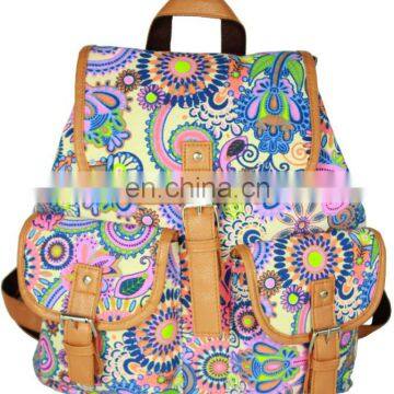 Wholesale Unisex Canvas Sports Travelling Backpack Bag photo-5