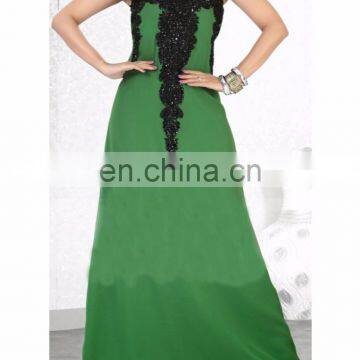 Beautiful Graceful Green Color Faux Georgette Fashionable kaftan for women