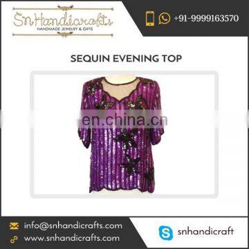 Good Quality Sequin Ladies Top from Wholesale Supplier