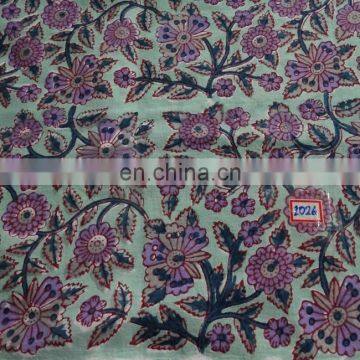 2015 Designer Abstract Indigo Blue Purple Jaipur Hand Block Printed 100% Organic cotton fabric