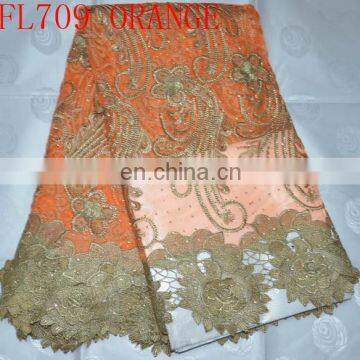 Organza Embroidery Lace Fabric for Clothing(FL709) Embroidery French Lace photo-3