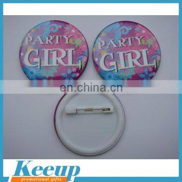 Cheap promotional items customized button pin badge for advertising