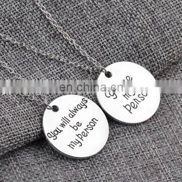 Jewelry 2pcs/set YOU ARE MY PERSON Anchor Pendant Tag Necklace You Will Always be my Person Jewelry Couple for Valentine's Gifts photo-3