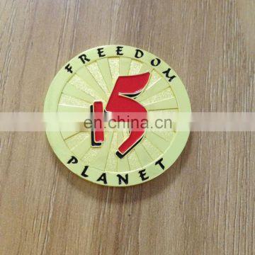 Die casting sandlast effect soft enamel logo commemorative coin