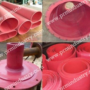 Abrasion resistant rubber sheeting