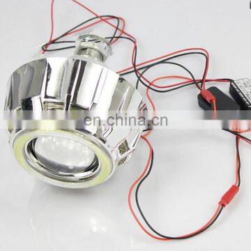 2.5" Mini Bi-Xenon Projector Lens DRL Function COB angel eye