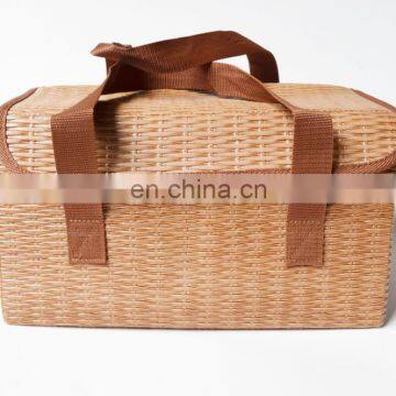 PU leather tote cooler bag