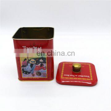 105x105 recycled metal tin cookie container whole sale