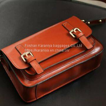 Foreign trade original woman head layer leather hand bag