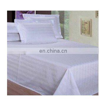 white 3cm stripe 100%cotton fabric hotel bed sheet