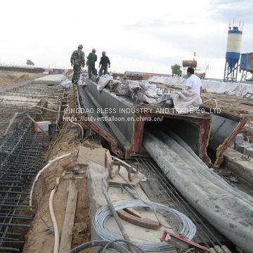 Culvert Construction Rubber Baloons 600mm X10M, culvert rubber balloon , rubber formwork ,pneumatic tubular forms