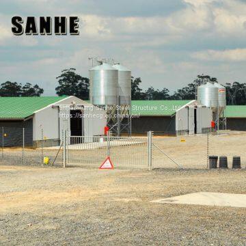 Light steel frame chicken house designs prefab chicken farm building