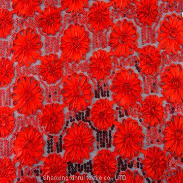 African Small Order Acceptable Sequins Lace Korean Sequin Dress Fabric photo-5