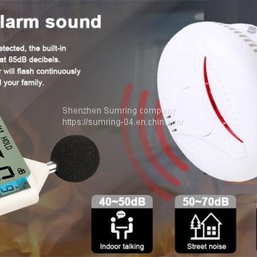 EN14604 10 year life Zigbee smoke alarm smart smoke detector