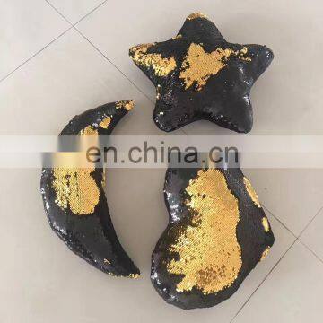 Custom Heart/Moon/Star Reversible Mermaid Sequin Throw Pillow Cover photo-5