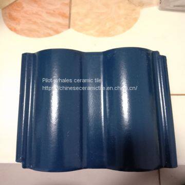 Blue Color Ceramic Spanish Tile Hot Sale Stone Coated Roofing Tiles in Ancient Villa