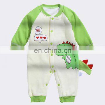 Warm baby clothing  baby romper winter cotton plus newborn thick clothing