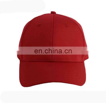 Custom polyester 6 panel blank youth red baseball hats