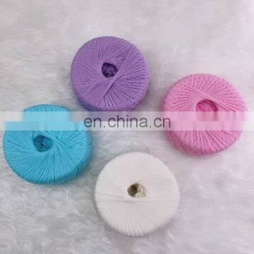 Wholesale hand knitting baby mercerized combed yarn crochet 100% cotton yarn