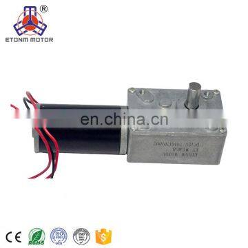 ETONM 12V Electrical DC Worm Gear Motor 54 RPM High Speed With Metal Geared Box Reducer Output Shaft 8mm photo-7
