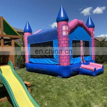 Pink and Purple Trampoline Bounce House Cheap Child Jump Inflatable Bouncer photo-5