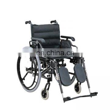 Medical equipment wholesale manual folding used wheelchair price with elevating footrest