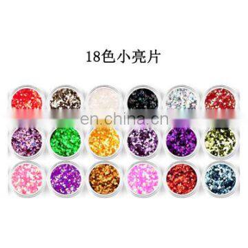 Small Size Hexagon Shape 18 Colors Nail Sparkling Paillette Spangles Set for Nail Art Decoration photo-3