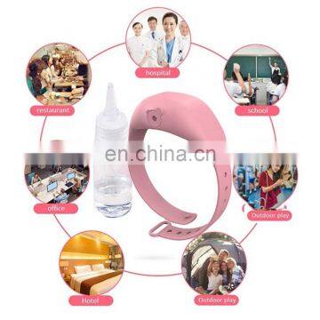 New Arrival 2020 Children Silicone Portable Liquid Alcohol Gel Spray Hand Sanitizer Bracelet Wristband Dispenser photo-4