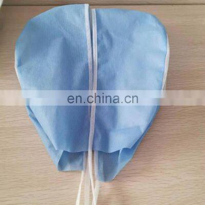 Disposable white&blue medical cap surgical  pp+sms