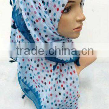 SSN002 New arrival printed voile muslim square scarf