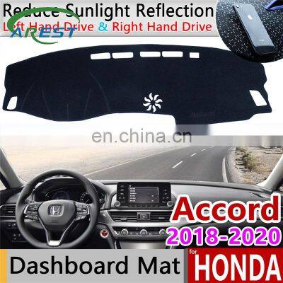 for Honda Accord 2018 2019 2020 Anti-Slip Anti-uv Mat Dashboard Cover Pad Sunshade Dashmat Protect Dash Carpet  Accessories 10