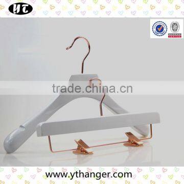 White Wooden Hanger and Pants Hanger for Luxury Garment photo-4