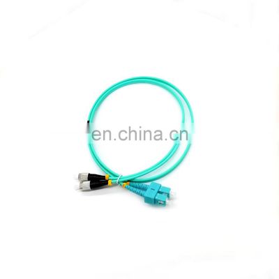 10M Multimode Duplex OEM ODM  MM DX OM3 om4  2 cores 50/125um  PVC Jacket  Cable  2.0mm OM3 FC-SC Fiber Patchcord