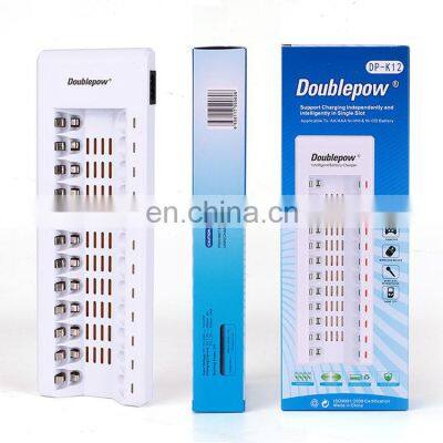 Smart Battery Charger White 12 Slots LED Intelligent Rapid Cell Charger for 1.2V AA/AAA Rechargeable Battery photo-4